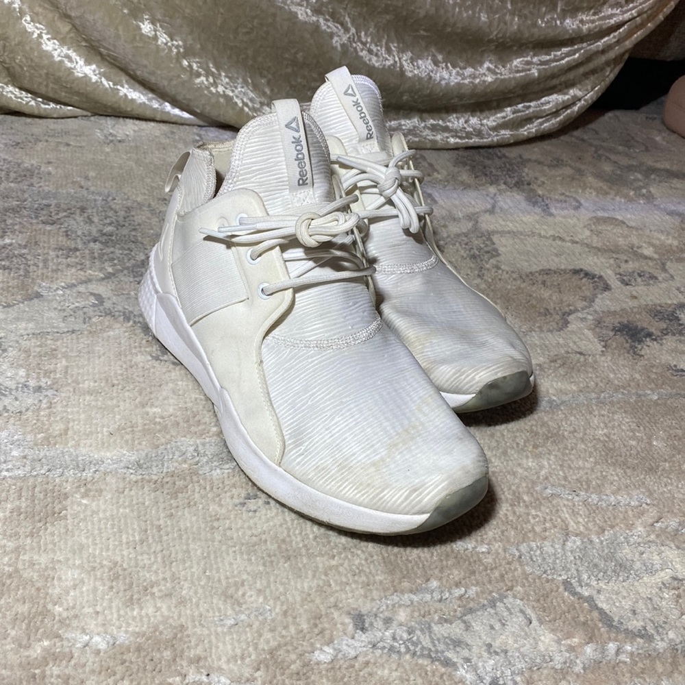 White Reebok Mesh Sneaker